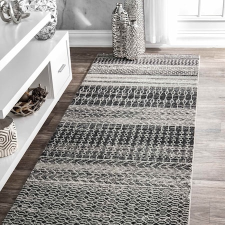 Nuloom Nova Bohemian Striped Area Rug 2ft 8in x 8ft RZBD65A-2808
